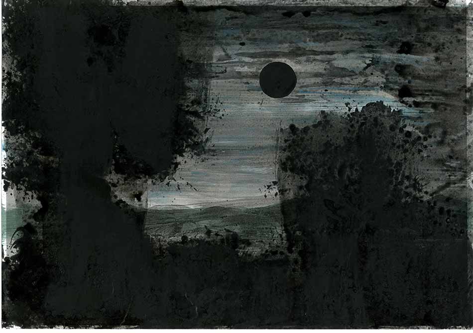 Sonne für Sander, indian ink on lasercopy, ca. 29 x 42 cm